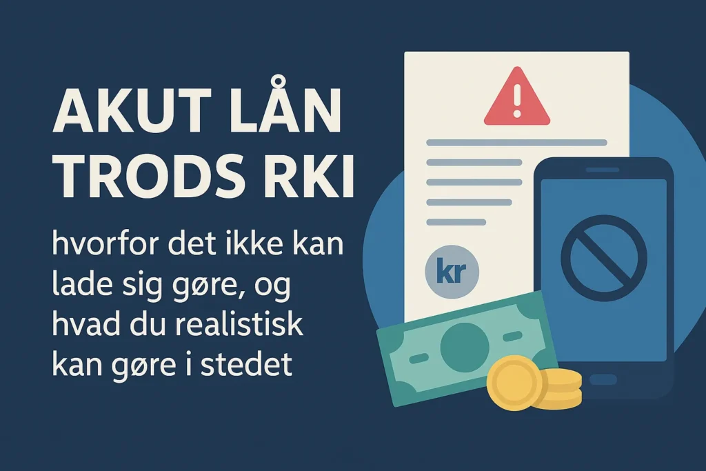 Infografik der viser afslag på akut lån på grund af RKI-registrering