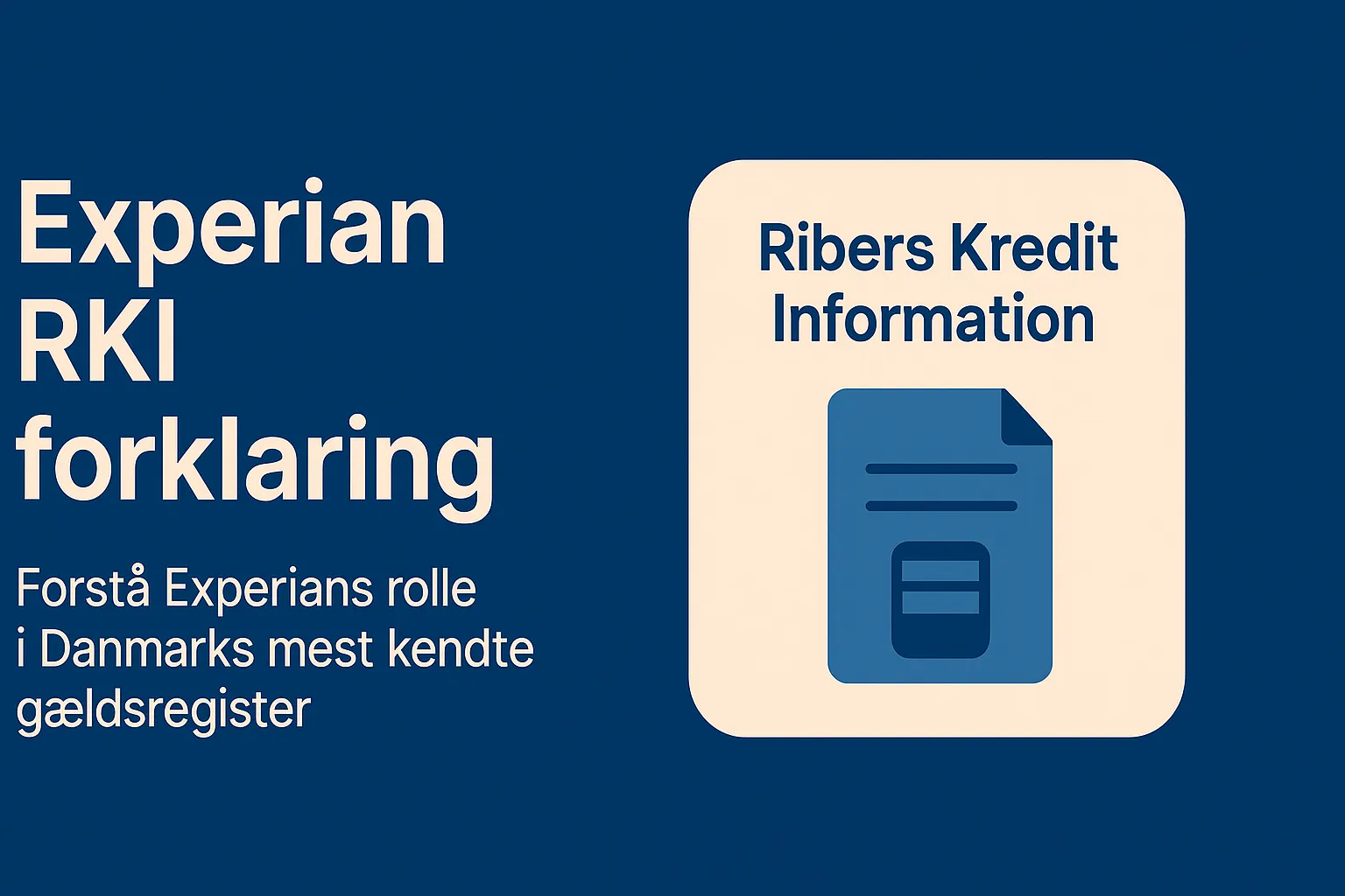 Dansk infografik der forklarer Experian og RKI-registret