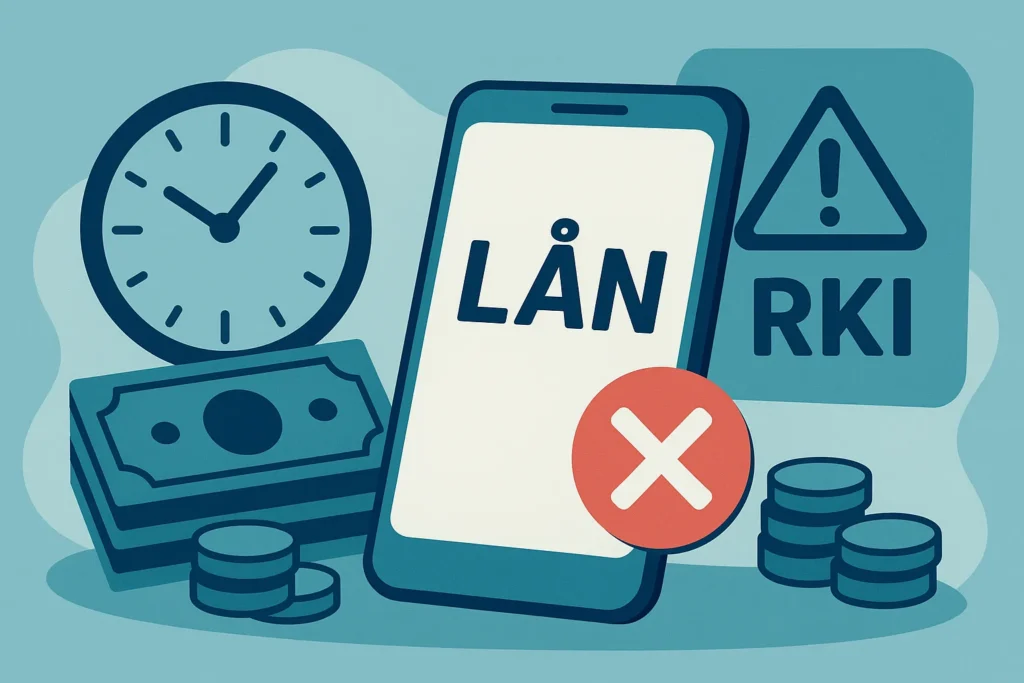 Infografik der viser hvorfor hurtige lån trods RKI ikke kan godkendes i Danmark
